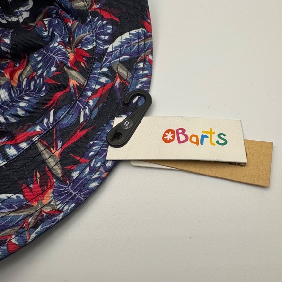 NWT BARTS Antigua Reversible Bucket Hat Tropical Print/Blue Kids Sz 53 4 yrs+ - Picture 7 of 9